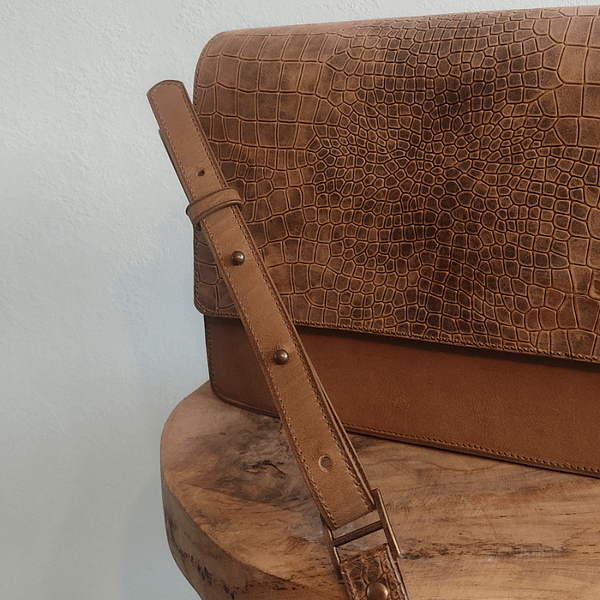 Domino - One of a kind - Brown Croc edition (medium) - Afbeelding 4