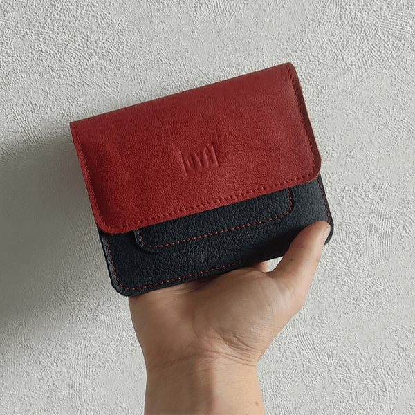 Mini XL wallet - Red and blue