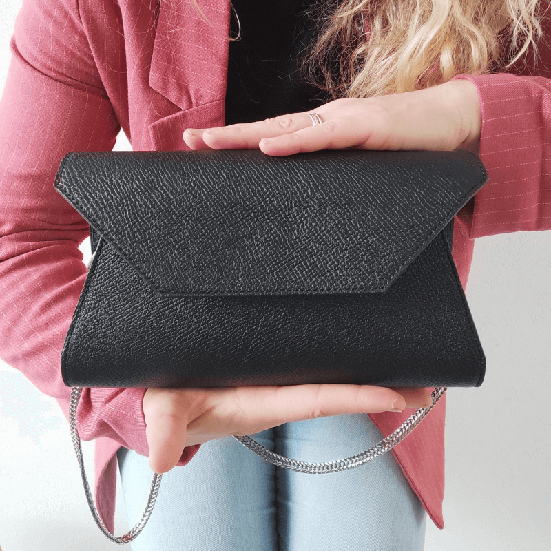 Classy Clutch | Black & Blue - One of a kind